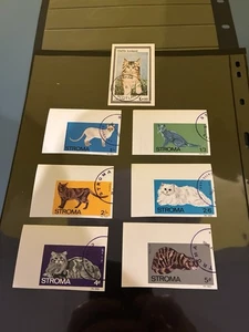 Cats 🐈 On Stamps Scotland Storma And Staffa CTO - Picture 1 of 4
