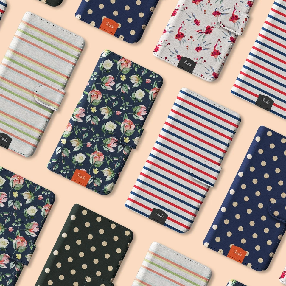 Personalised Wallet Phone Case for iPhone 16 16e 15 14 Pro Max Dot Stripe Shabby - Image 1 of 4