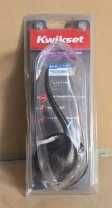 NUEVO EN CAJA Palanca de puerta negra para diestros Kwikset con protección Microban - Imagen 1 de 3