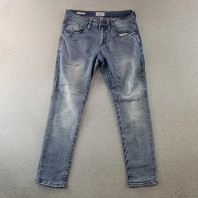 Pantalones de mezclilla impermeables para hombre talla 32X30 vintage rectos lavado medio Normcore lindos de moda Foto 1 de 4