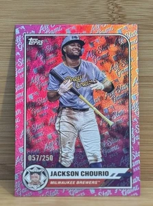 2025 Topps All Star Game Jackson Chourio Pink Foil #/250 Brewers #62 - Bild 1 von 2