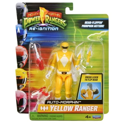 PLAYMATES Power Rangers Re-Ignition Figurine Auto Morphin 15,2 cm – Ranger jaune