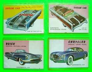 4 tarjetas de coleccionista Diff ca 1955 TOPPS DREAM CAR/CONCEPT CAR/EXPERIMANTAL CAR - Imagen 1 de 11
