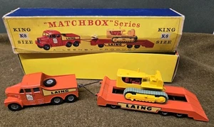 Vintage Matchbox KING K8 Tractor & Transporter / MIB  - Picture 1 of 9