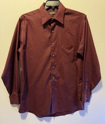 Мужская сорочка Arrow на пуговицах спереди с длинным рукавом размер 16-16 1/2 34-35 большая однотонная - Изображение 1 из 4