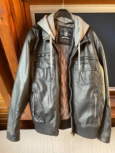 Seal of Heritage 1955 Herren Leder Jacke Kunstleder XXL mit Kapuze - Bild 1 von 6