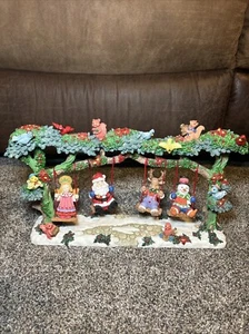 Jaimy Christmas “Jolly Holiday Swingers” Tree Swing Snowman Santa Angel Vintage! - Picture 1 of 4
