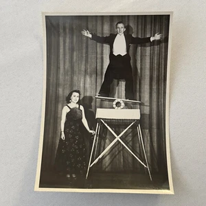 Vintage Circus Acrobat Balancing Act Photo Photograph Print - Picture 1 of 6