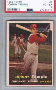 1957 Topps #9 Johnny Tempel PSA 4 Reds UER - Picture 1 of 2