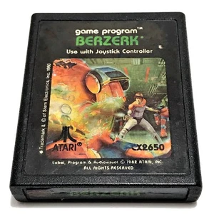 Cartucho de videojuego Berzerk Atari 2600 1982 vintage probado - Imagen 1 de 2