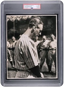 Lou Gehrig Day 1939, Luckiest Man Speech Original Photo. Iconic Image PSA Type 2 - Picture 1 of 2