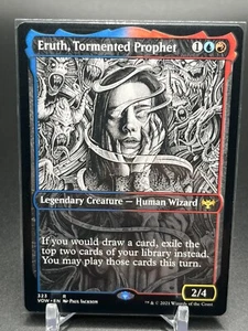 Magic The Gathering Eruth, Tormented Prophet 323 Innistrad: Crimson Vow escaparate de arte completo raro - Imagen 1 de 2