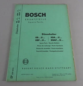 Teilekatalog Bosch Düsenhalter KB / KBF / KBA / KBAF.. U Stand 07/1959 - Zdjęcie 1 z 1