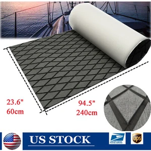 EVA Foam Teak Decking Sheet For Boat Marine Flooring Carpet | Adhesive Mat Gray - Picture 1 of 18