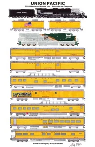 Póster Union Pacific Big Boy #4014 Westward Bound 11"x17" firmado por Andy Fletcher - Imagen 1 de 1