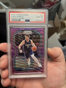2020 Panini Prizm Basketball Luka Doncic Purple Wave #32 PSA 10 Gem - Picture 1 of 2