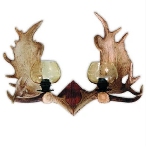 Sconces, wall lamp with real suede wood. 2xE27 60x40cm 152102 - Picture 1 of 1
