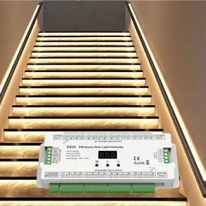 ES32 Dual PIR Treppenbeleuchtung Bewegungsmelder Treppen Stufen fr LED Streifen - Bild 1 von 12