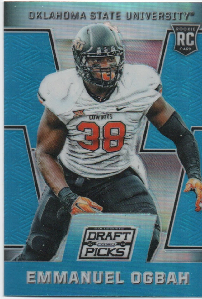 2016 Prizm Draft Picks BLUE PRIZM #177 Emanuel Ogbah Oklahoma State RC 15 - Image 1 of 1
