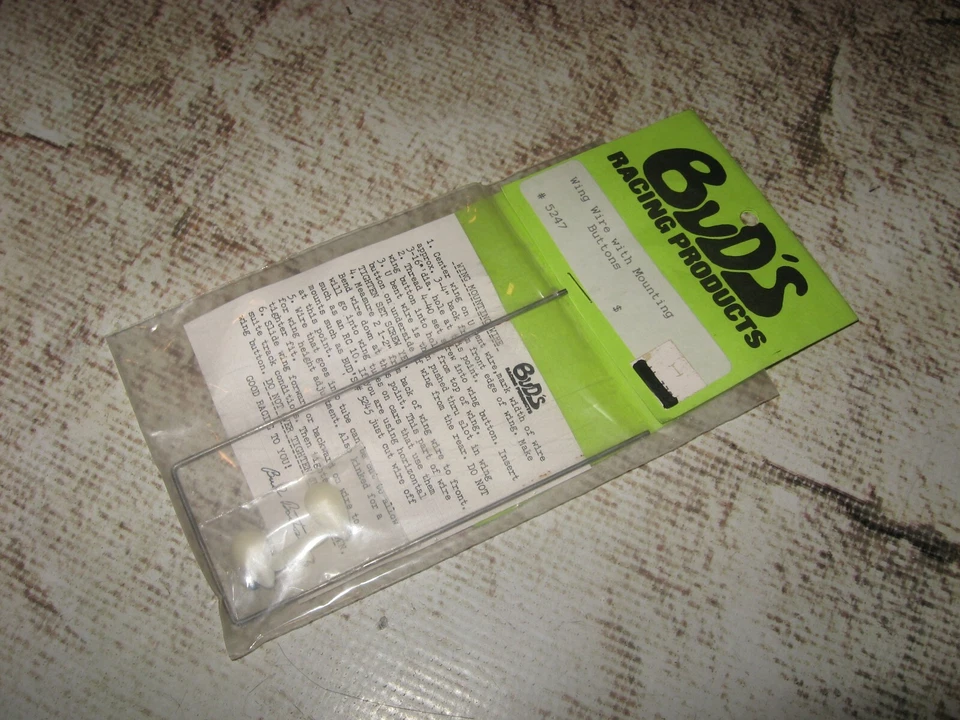 Vintage RC BRP 1:10 Wing Wire & Button Mounting Set 5247 Associated RC10 Buttons - Image 1 of 3