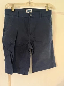Old Navy Boys Size 12 Navy Blue Shorts School Dressy Preppy - Picture 1 of 4