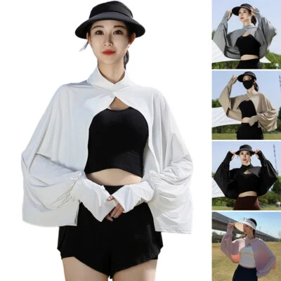 Women's Ice Silk Sunscreen Shawl Thin UV Resistant Summer Beach Outdoor Use - Image 1 of 4