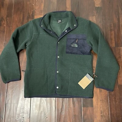 NUEVO CON ETIQUETAS Chaqueta Sherpa The North Face Para Hombre Grande Verde Y Azul Marino Pana Bolsillo Foto 1 de 4