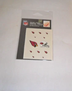 ARIZONA CARDINALS 10 FINGERNAIL DECALS AND 2 FACE DECALS TATTOOS FREE SHIPPING - Picture 1 of 1