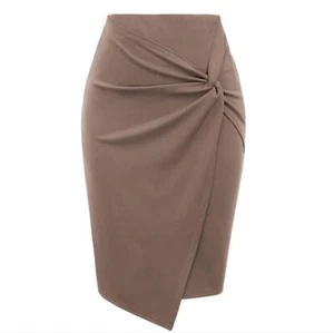 Kate Kasin Cinch Mock Wrap Style Pencil Skirt - Picture 1 of 15
