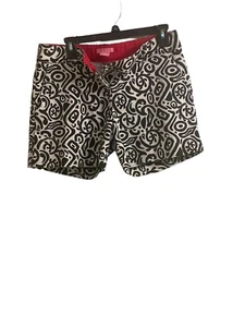 Isaac Mizrahi New York Damenshorts schwarz/weiß Jakobsmuschelbesatz Größe 10 - Bild 1 von 7