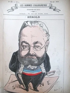 FERDINAND HEROLD SÉNATEUR SEINE CARICATURE GILL LES HOMMES D'AUJOURD'HUI 1878 - Picture 1 of 1