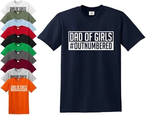 T-Shirt DAD OF GIRLS OUTNUMBERED Papa Vatertag Vatertag Geschenk Top - Bild 1 von 8