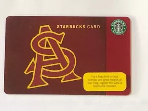 Starbucks Card 2010 ASU Arizona State University Sun Devils - NEW Rare MINT - Picture 1 of 3
