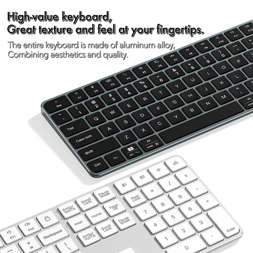 Slim Keyboard – Quiet, Lightweight with Elegant Apple-Style chargeable(2 Colors) - Image 1 of 4