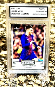 LIONEL MESSI 2022 LEAF LEGENDS Exklusive Edition #EE-06 GRADED GEM-MINT 10. COA! - Bild 1 von 3