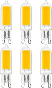 LED G9 Light Bulb 4W, 60W, 500LM, Bi Pin Base, Dimmable, UL Listed, 3000K, 6PK - Picture 1 of 1