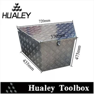 Heavy Duty 2.0mm Aluminium Drawbar Tool Box 720x435x475mm 4WD Caravan Ute - Picture 1 of 7
