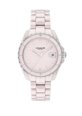 Brand New Coach Preston Women's Pink Dial 32mm Ceramic Watch 14503806 - Image 1 of 4