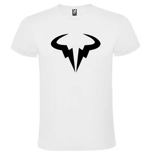 Camiseta Blanca con Logotipo de Toro Rafa Nadal 100% Algodón Tallas S M L XL XXL - Imagen 1 de 2