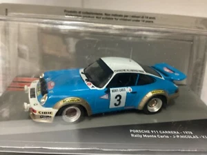 IXO PORSCHE 911 CARRERA 1978,  RALLY  MONTE CARLO,, die-cast 1/43, Nuova in teca - Foto 1 di 4