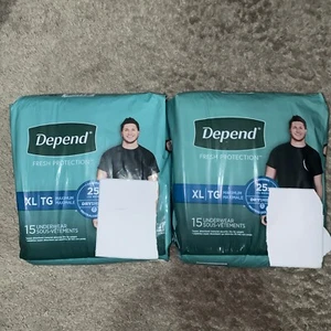 Depend Fresh Protection Adult Incontinence Underwear for Men XL 30 Ct Max Absorb - Picture 1 of 2