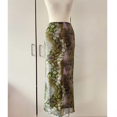 Urban Outfitters Rich Tapestry Mesh Maxi Skirt Size XXS - Image 1 of 4
