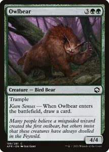 Lámina de oso de búho (198) Aventuras en los reinos olvidados AFR MTG Magic - Imagen 1 de 1
