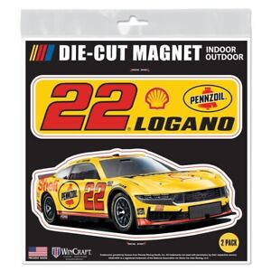 Joey Logano 2024 Shell Pennzoil Die Cut 2-Pack Indoor/Outdoor Magnets