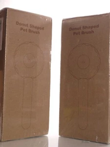 2 Donut Pet Grooming Brush, Dog Brush, Cat Brush, Dog Comb, Cat Comb for Shed - Picture 1 of 5