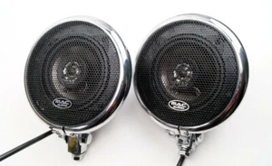Juego de altavoces en carcasa cromada 200W Trike Buggy UTV moto - Imagen 1 de 4