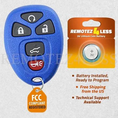 Keyless Entry Remote for 2007 2008 2009 2010 Saturn Outlook Car Key Fob Blue — 第 1/4 张图片