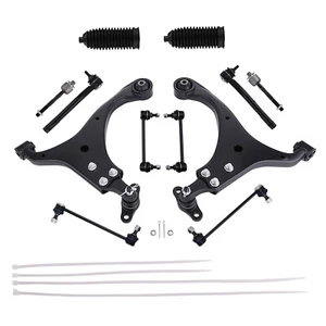 Front Lower Control Arms Sway Bar Links Tie Rod Ends for Hyundai Elantra 07-2012 - Picture 1 of 12