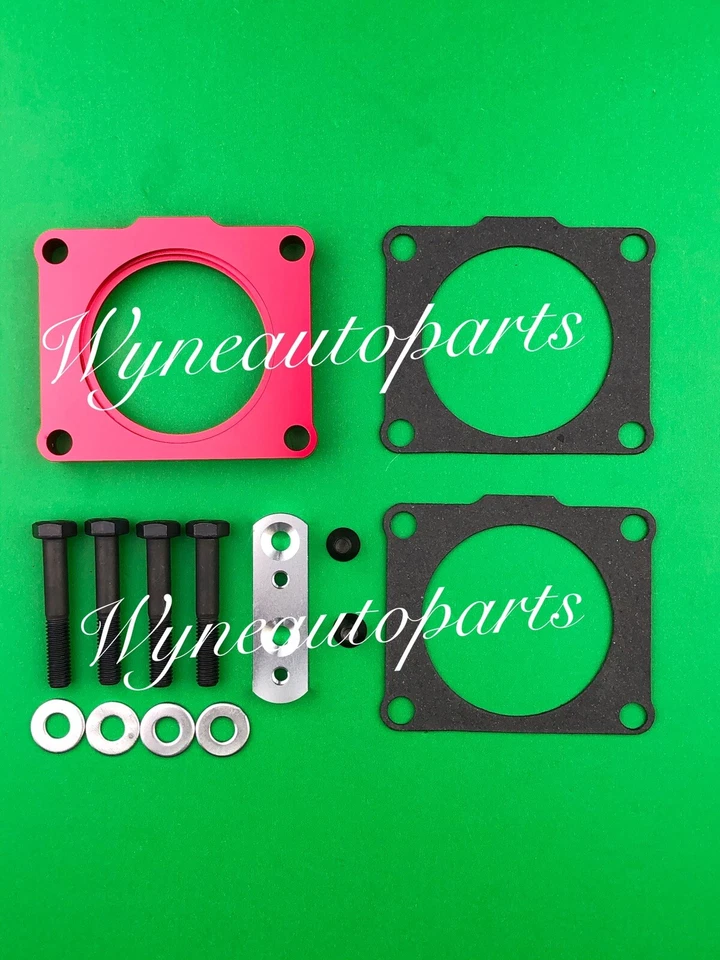 Billet Aluminum RED Throtle Body Spacer For 99-04 Nissan Frontier Xterra 3.3L V6 - Image 1 of 1