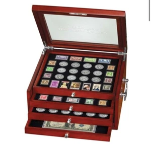 Washington Viertel komplette PCS Mahagoni Vitrine (ohne Münzen) - Bild 1 von 3